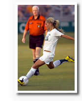 Mean Green soccer team member Lindsey Lackore