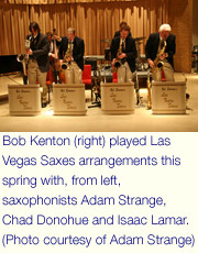 Bob Kenton performing with saxophonists Adam Strange, Chad Donohue and Isaac Lamar