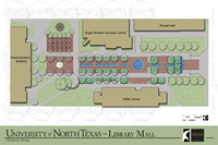 Library mall architectural rendering