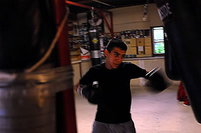 Boxer punching bag