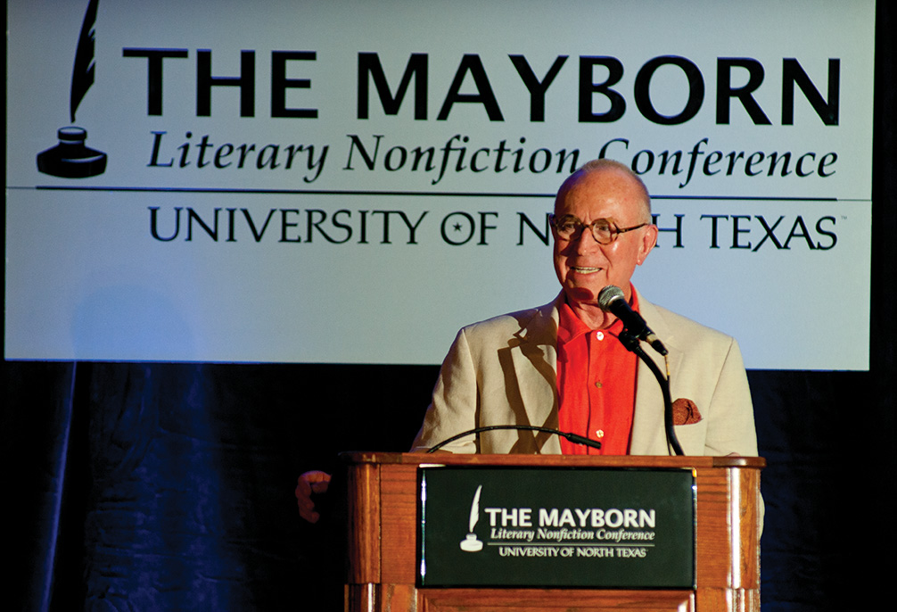 Pulitzer Prize-winning author Richard Rhodes was a featured keynote speaker at the eighth annual Mayborn Literary Nonfiction Conference in July. (Photo by Jonathan Reynolds)