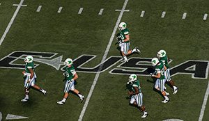 The Mean Green's throw-back uniforms this season commemorate 100 years of football at UNT.
