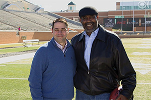 Tommy Okon and "Mean" Joe Green (Photo courtesy of CBS)