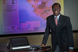 Joseph Oppong, professor of geography and associate dean for research and professional development in the Toulouse Graduate School. (Photo by Ahna Hubnick)