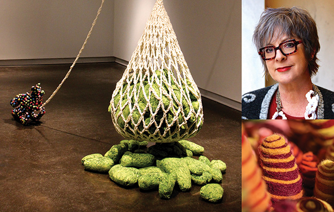 Leisa Rich ('07 M.F.A.), fiber artist, creates 3-D installations for traveling exhibitions at airports and universities.