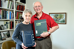 John Lovelace ('52) has been married for 62 years to the former Mary Ellen Reynolds ('52), a music education major from Amarillo, whom he calls "the jewel of all my years at UNT." (Photo by Gary Payne)