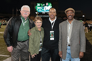 From left, Willie Parker, Judy Buckles Nelson, Leonard Dunlap and Walter "Weasel" Johnson. (Photo by Rick Yeatts)