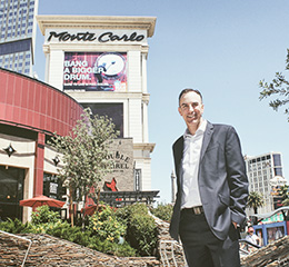 Mike Pistana ('93), vice president of sales for Monte Carlo Resort and Casino in Las Vegas, Nev. (Photo by Jesse Antonio)