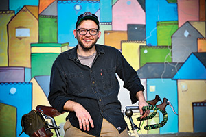 Brandon Dupré ('11), owner of Sprockets bicycle store in Denton