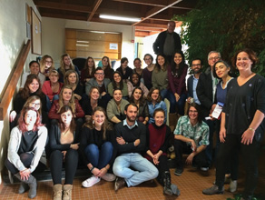 UNT students and University of Rennes 2 students studied together during a study abroad course in November in Rennes, France. (Courtesy of Peter Johnstone)