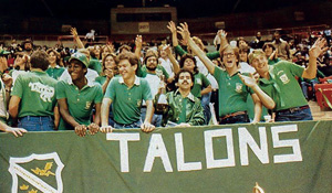 UNT fans celebrate at a game.
