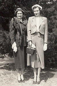 Katy, right, with her mother, Mildred Masters McCarty
