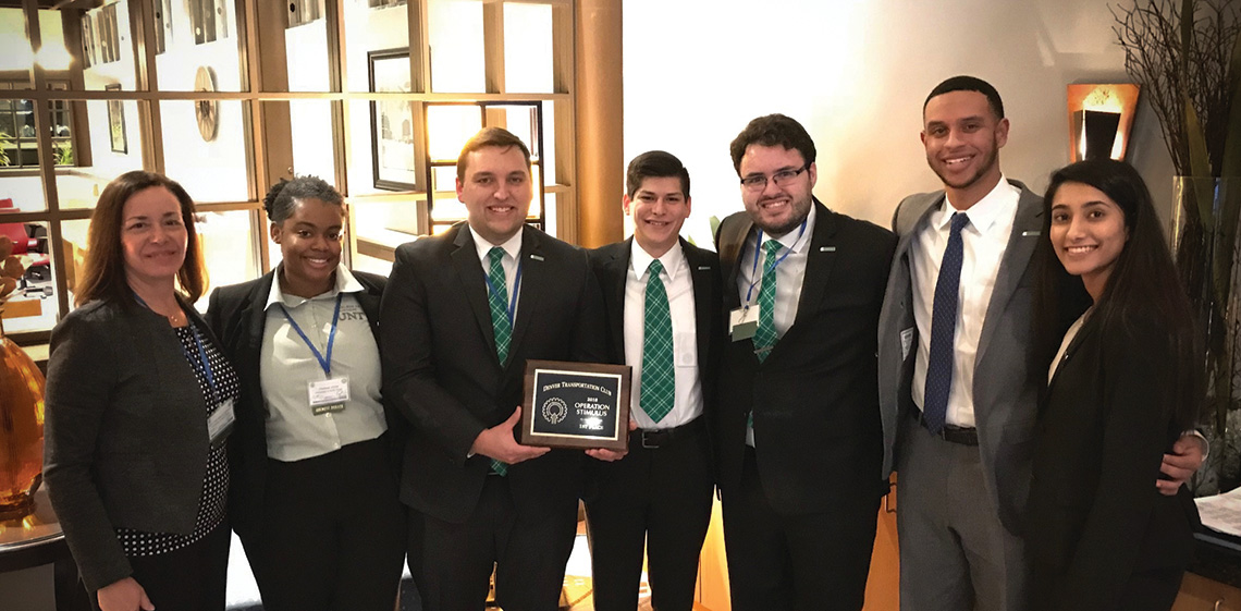 A team of UNT logistics and supply-chain management students won the top prize at Operation Stimulus, a prestigious, highly competitive collegiate case study competition.