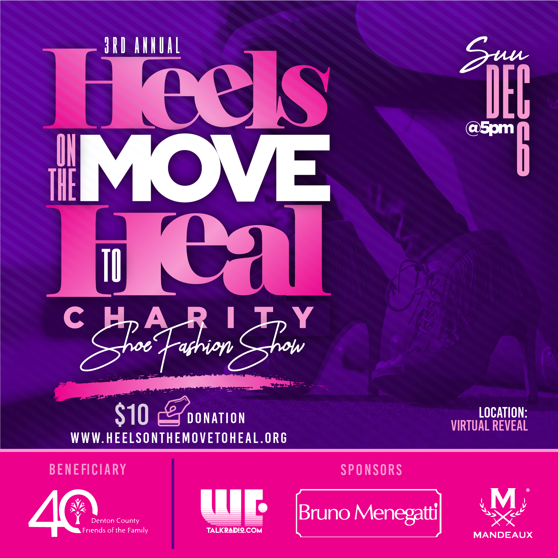 Heels on the Move to Heal logo