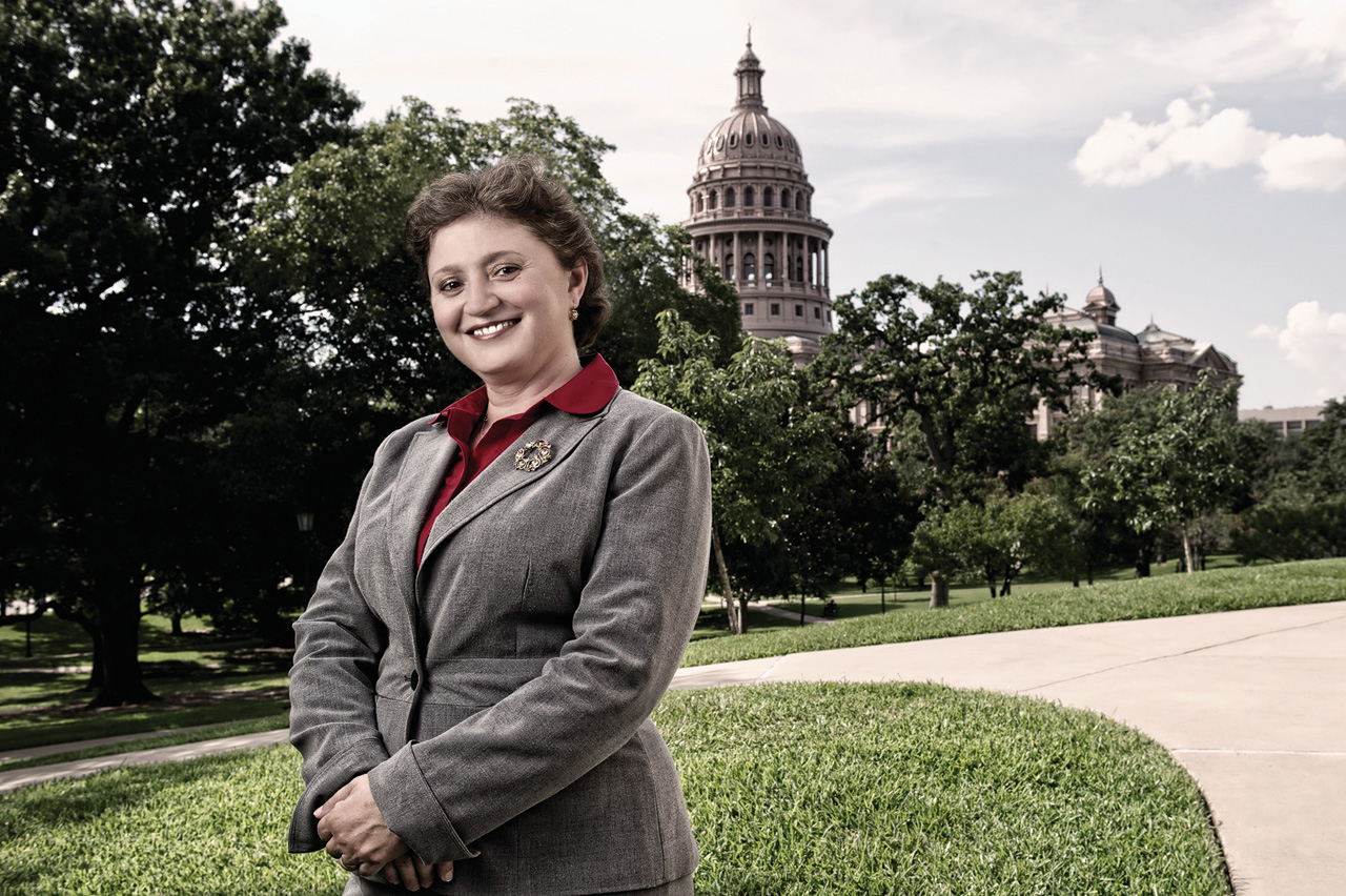 Gabriela Borcoman ('04 Ph.D.) works as a senior program director for the Texas Higher Education Coordinating Board in Austin. (Photo by Gary Payne)