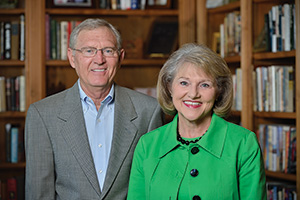 Jack Atkins and  Cathy Bryce ('91 Ph.D.) (Photo by Michael Clements)