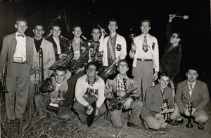 The pep band has some fun in 1951.