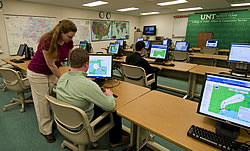 Emergency Operations Center lab at UNT (photo by Jonathan Reynolds)