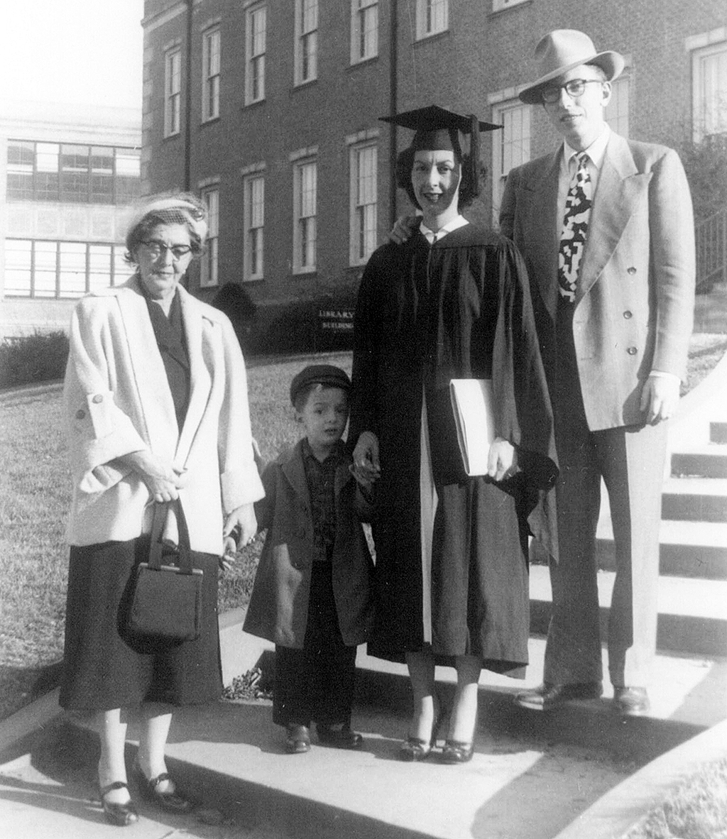 Helen Schlueter and family at her graduation