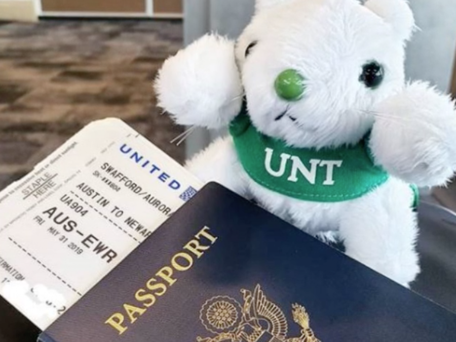 Lucky the Squirrel with passport