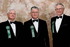 from left, C. Dan Smith ('62), Harry J. Brownlee ('65) and Don A. Buchholz ('52). 