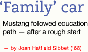 'Family' car by Joan Hatfield Sibbet ('68)