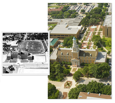 Aerial views of the University of North Texas