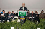Chancellor Jackson at the groundbreaking ceremony