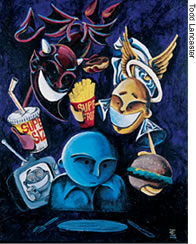 painting of fast food story