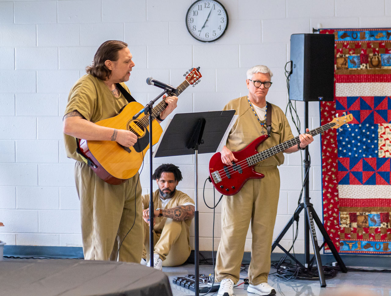 The inside students perform on graduation night.