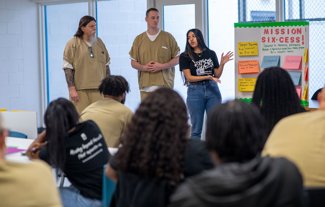 A group gives their presentation.