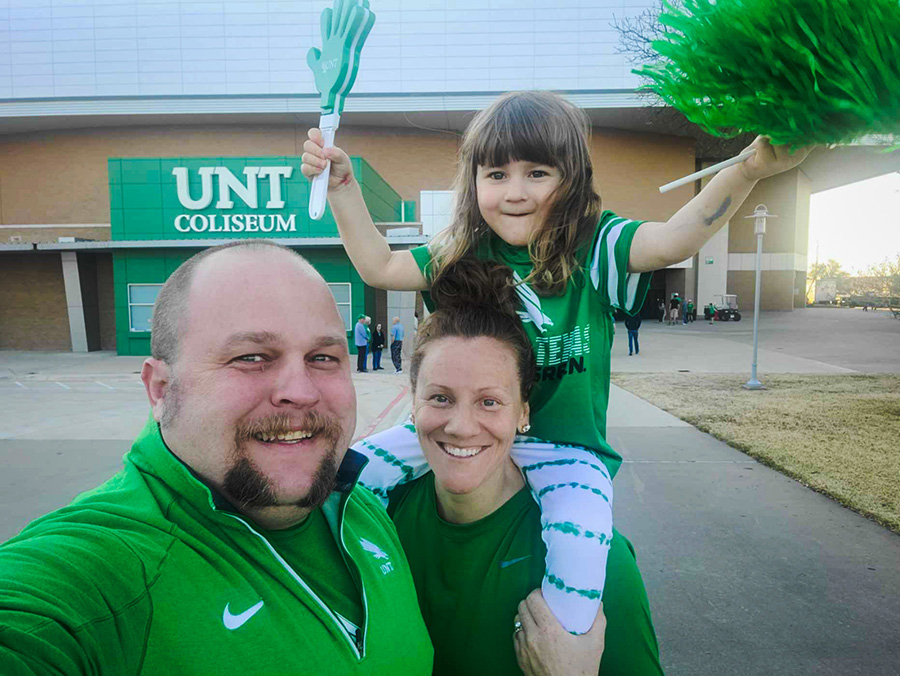 Ben Roth with wife Brittany and daughter Isadora.