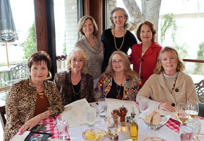 From left, front, Ann Hodges Chilton (&rsquo;69), Diane Moore Grandey (&rsquo;68),  Nina Boothe (&rsquo;69) and Julie Skrodzki Skinner (&rsquo;69); back, Karla Kautsch Hutcherson (&rsquo;68), Patty Johnson Sayers (&rsquo;68) and Gay Foster Ingram (&rsquo;68).
