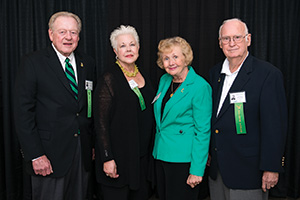 From left, R.L. Crawford Jr. ('63), Brenda Crawford ('63), Susan Stinson ('64) and James L. Stinson ('63) at the Golden Eagles luncheon. (Photo by Gary Payne)