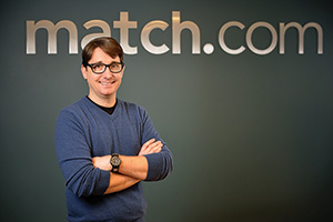 Business alum Shane Henderson ('97), vice president of technology at Match.com, is using his tech savvy to help people meet.. (Photo by Michael Clements)