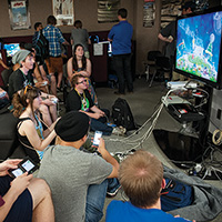 2015 First Flight event, playing video games