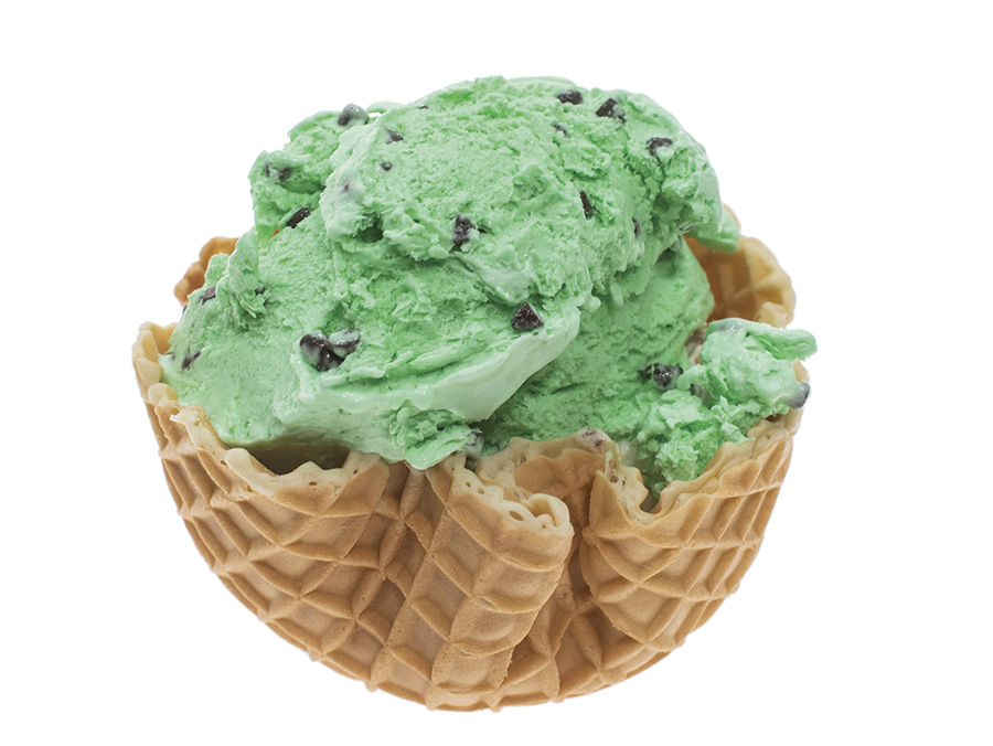 Green ice cream