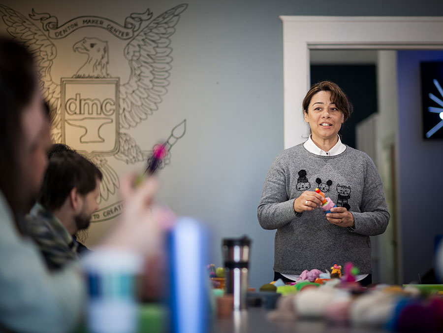 Umut Demirgüç Thurman at the Denton Maker Center