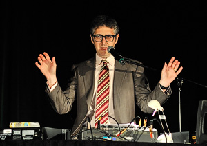 Ira Glass, host and producer of NPR&rsquo;s <em>This American Life</em>, spoke about the principles of good storytelling at the Mayborn Literary Nonfiction Conference. (Photo by Michael Clements)
