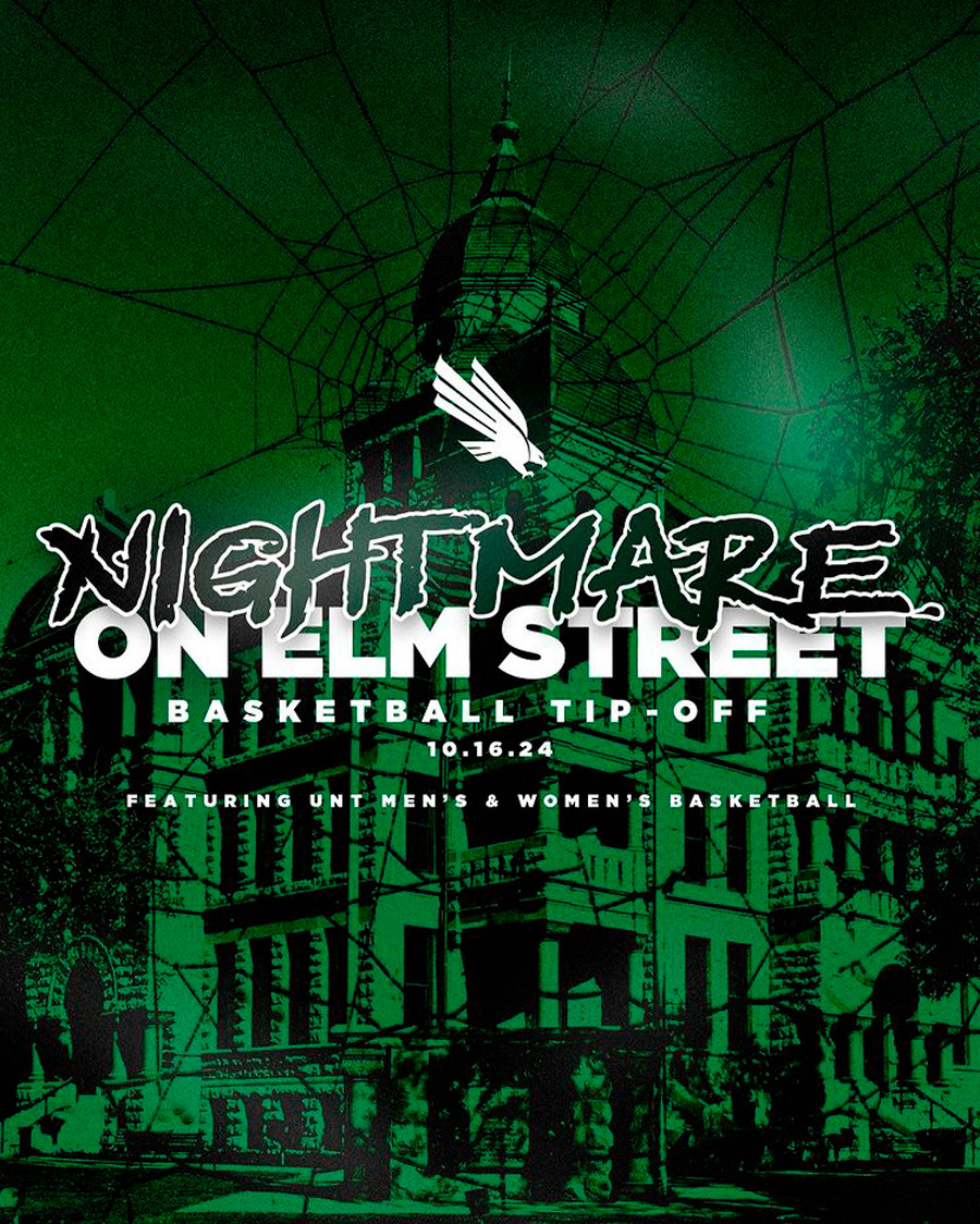 UNT Basketball Nightmare on Elm Street ad