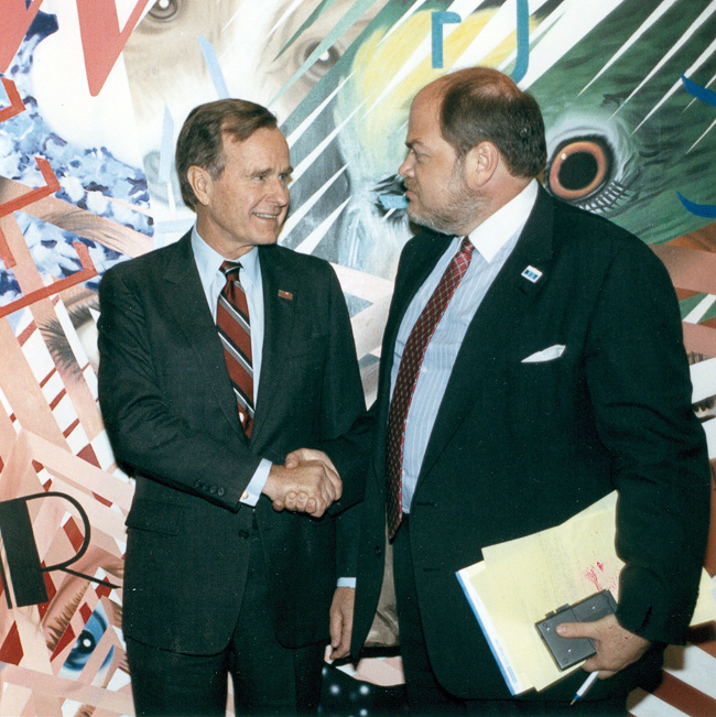 Cragg Hines with George Herbert Walker Bush