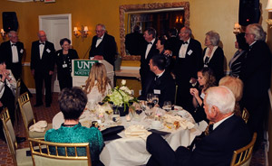 President V. Lane Rawlins speaks with members of UNT&rsquo;s Founder&rsquo;s Circle, an elite group of donors whose lifetime giving contributions to the university range from $250,000 to beyond $1 million. (Photo by Mike Woodruff)