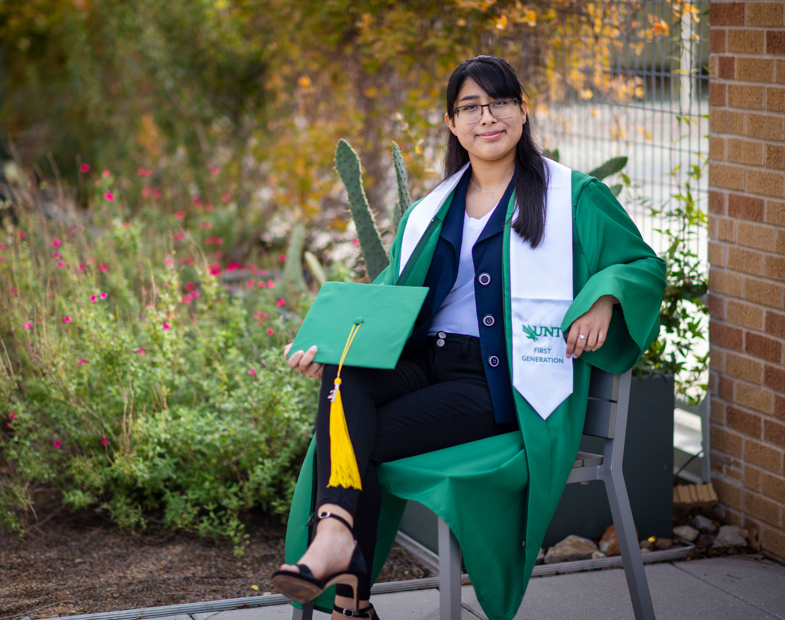 Following graduation, Lucia Arroyo will attend UNT’s Toulouse Graduate School to pursue a master’s and ultimately a doctorate in clinical psychology.