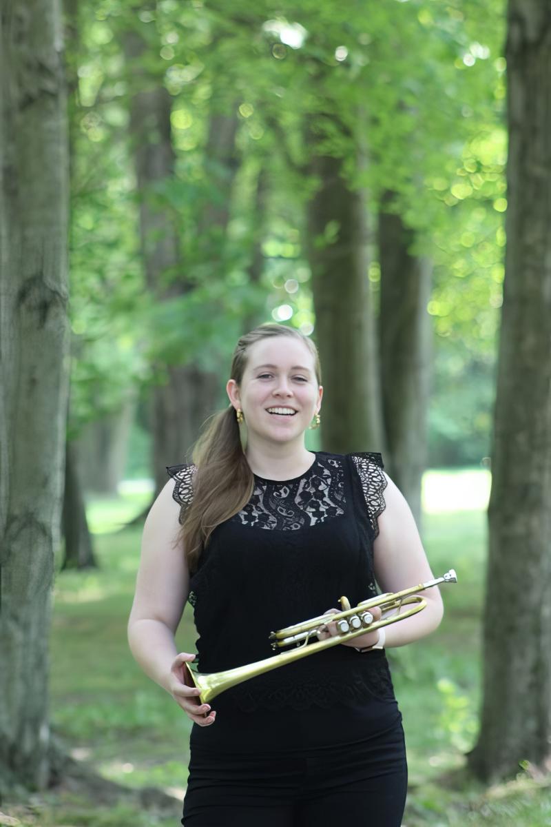 Photo of Jacquelyn Lankford with trumpet