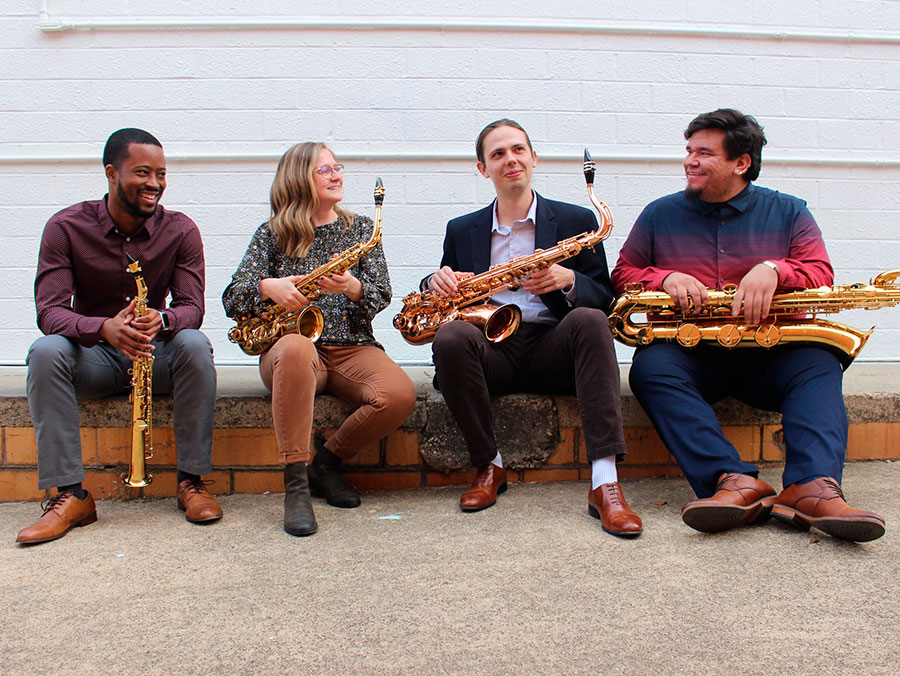 Lotus Saxophone Quartet -- Rico Allen, Mikayla Peterson, Trek Boyland and Ben Facundo