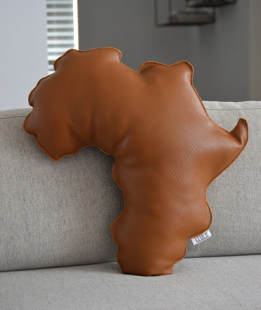 Pillow shaped like the continent of Africa