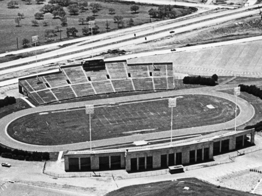 Aerial shot of Fouts Field in 1950s
