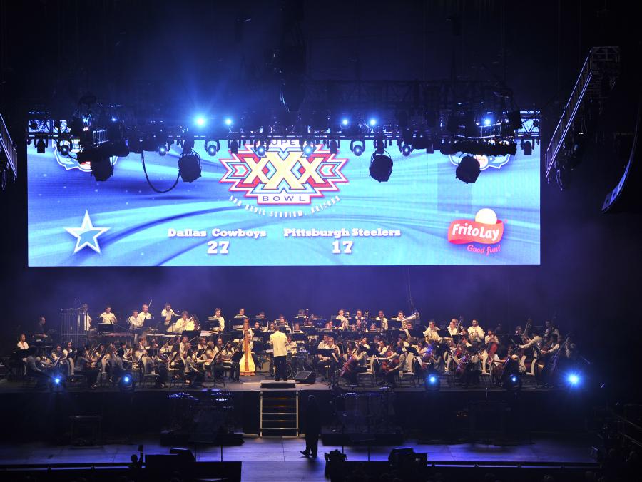 UNT Symphony Orchestra performing at XLV Countdown concert 