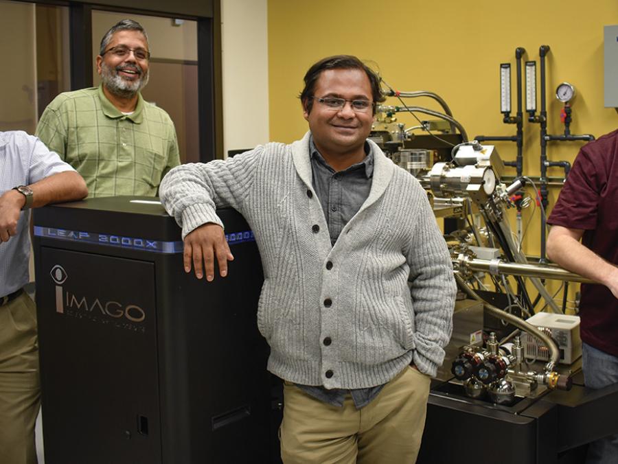 From left, Raj Banerjee, Srinivasan Srivilliputhur, Deep Choudhuri and David Jaeger. (Photo by Ahna Hubnik)