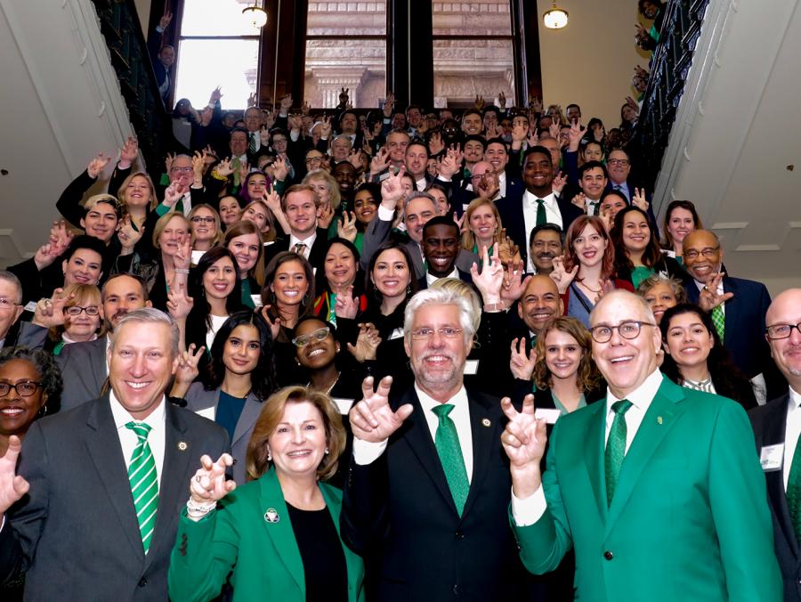 UNT faculty, staff and students in Austin